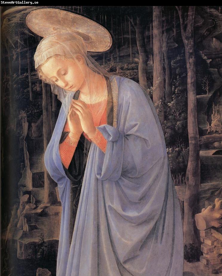 Fra Filippo Lippi Details of The Adoration of the Infant Jesus